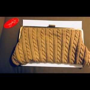 NWT Bingham by Dynasty Cable Knit Clutch Purse